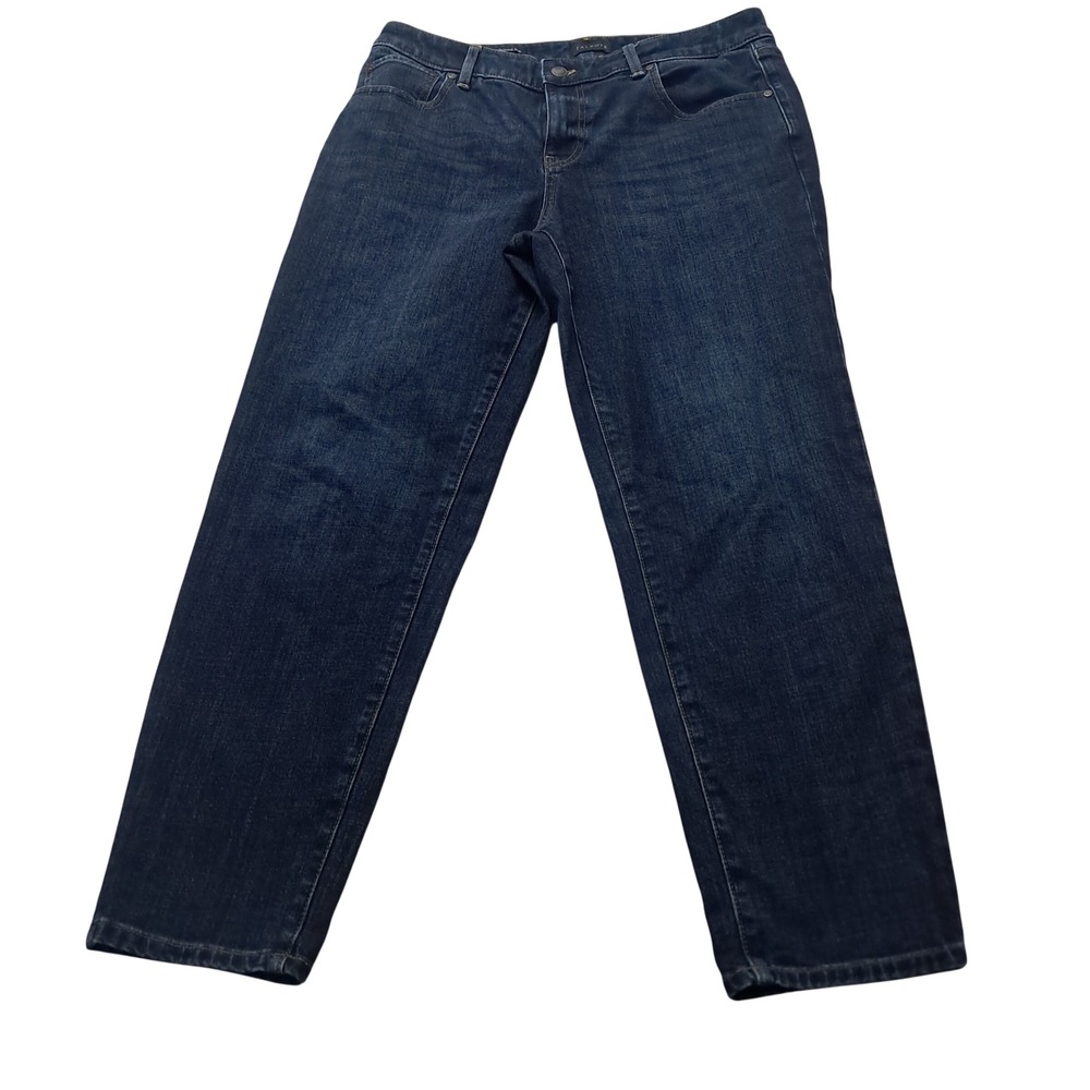 Talbots Jeans Womens 10 Blue Dark Wash Straight Everyday Relaxed Jean Corsica